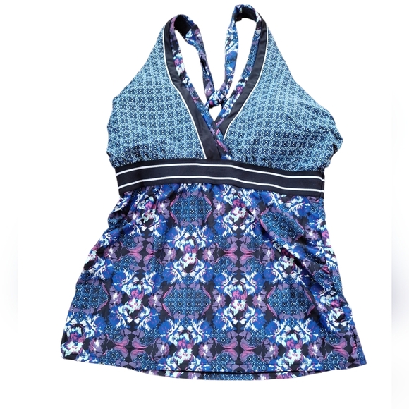 Swim by Cacique Printed No Wire Tankini Top 16 - Picture 1 of 6